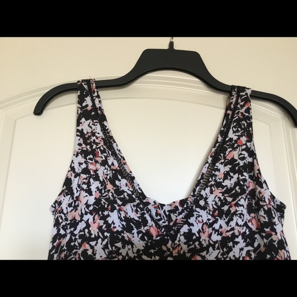 WHBM- FLORAL MAXI WITH MINI DRESS UNDERNEATH - Picture 6 of 7